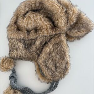 American Eagle Trapper Hat Faux Fur O/S